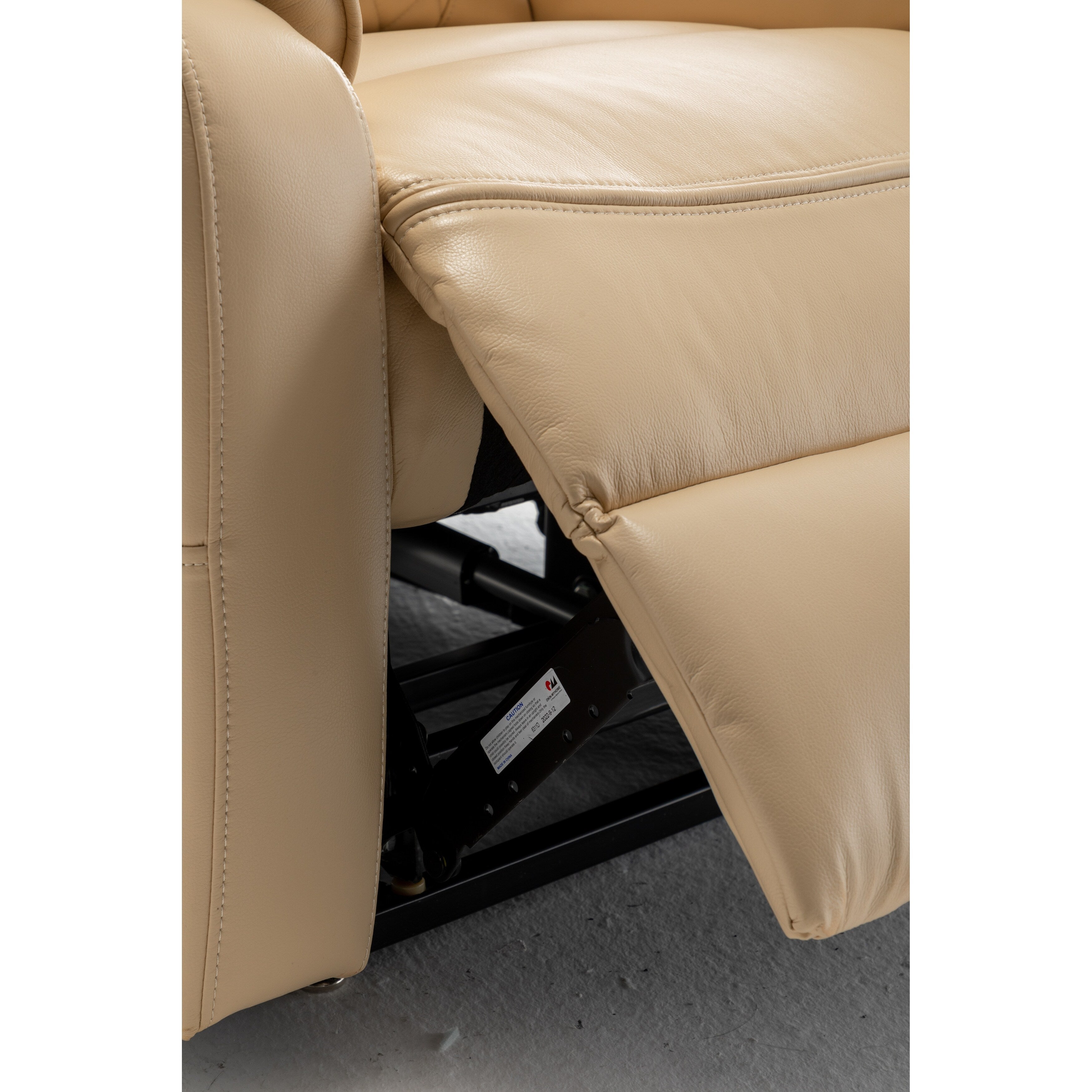 Fauteuil inclinable électrique pour personnes âgées avec inclinaison complète à 180°, moteur OKIN, siège large et poches latérales