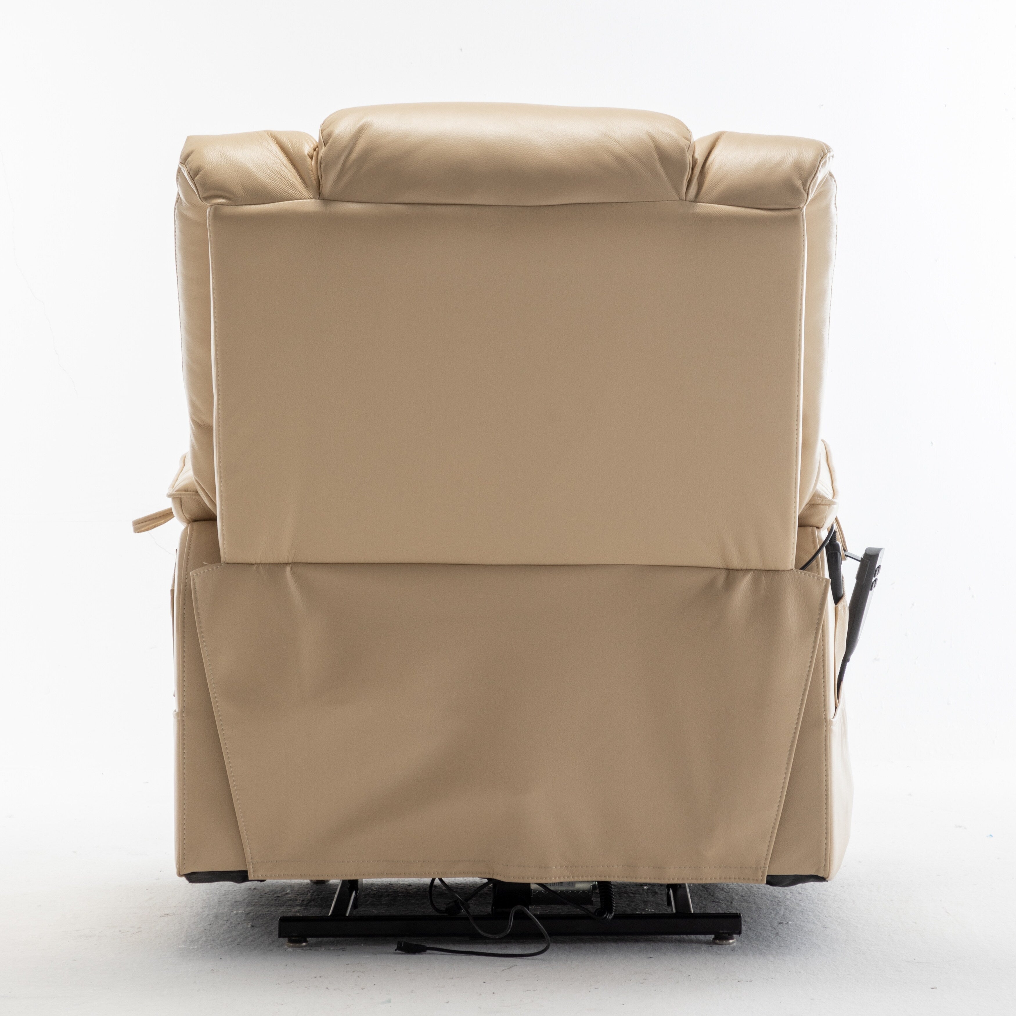 Fauteuil inclinable électrique pour personnes âgées avec inclinaison complète à 180°, moteur OKIN, siège large et poches latérales