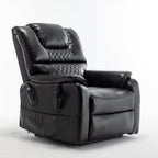 Fauteuil inclinable électrique pour personnes âgées avec inclinaison complète à 180°, moteur OKIN, siège large et poches latérales