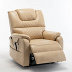 Fauteuil inclinable électrique pour personnes âgées avec inclinaison complète à 180°, moteur OKIN, siège large et poches latérales