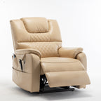 Fauteuil inclinable électrique pour personnes âgées avec inclinaison complète à 180°, moteur OKIN, siège large et poches latérales