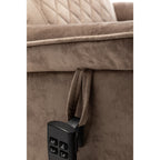 Fauteuil inclinable électrique pour personnes âgées avec inclinaison complète à 180°, moteur OKIN, siège large et poches latérales