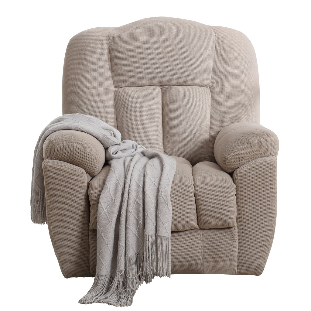 Fauteuil inclinable électrique pour personnes âgées avec chauffage, massage, port USB, poches latérales et tissu résistant