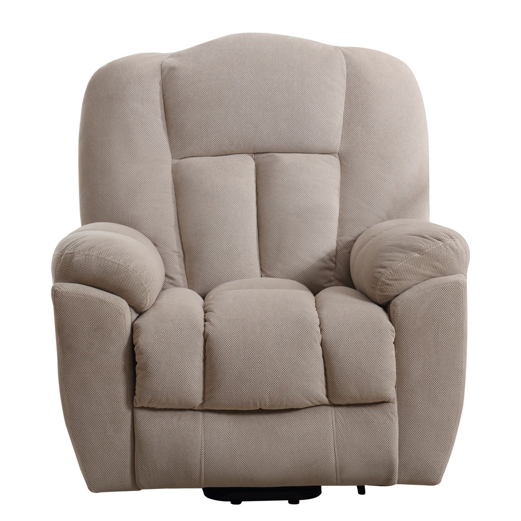 Fauteuil inclinable électrique pour personnes âgées avec chauffage, massage, port USB, poches latérales et tissu résistant