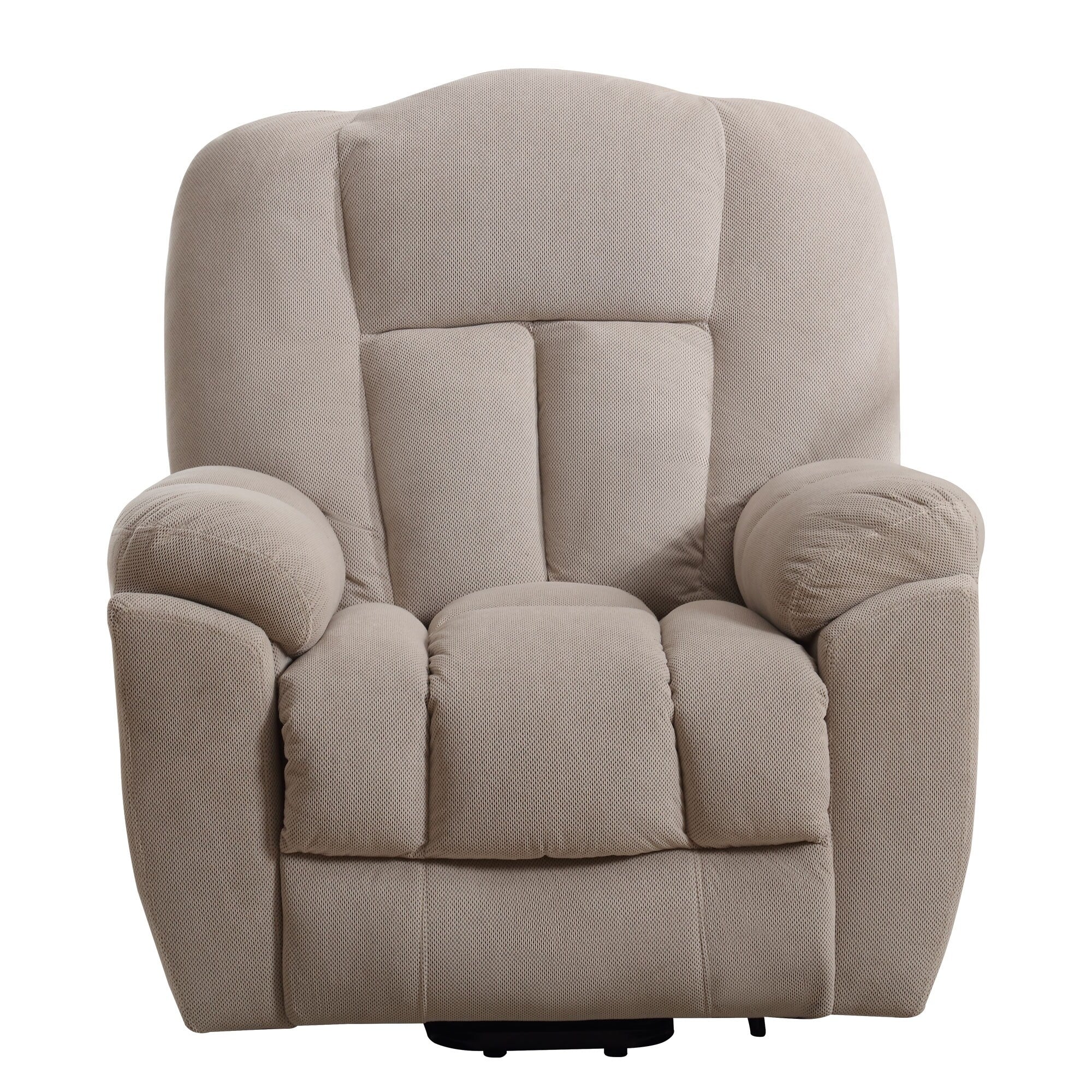 Fauteuil inclinable électrique pour personnes âgées avec chauffage, massage, port USB, poches latérales et tissu résistant