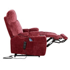 Canapé inclinable électrique avec massage et chauffage, 8 points de vibration, 1 point de chauffage lombaire, dossier réglable et repose-pieds