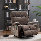 Canapé inclinable électrique avec massage et chauffage, 8 points de vibration, 1 point de chauffage lombaire, dossier réglable et repose-pieds