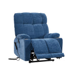Canapé inclinable électrique avec massage et chauffage, 8 points de vibration, 1 point de chauffage lombaire, dossier réglable et repose-pieds
