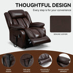 Fauteuil inclinable électrique avec deux moteurs, massage par vibrations à 8 points et chauffage lombaire