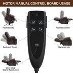 Fauteuil inclinable électrique avec deux moteurs, massage par vibrations à 8 points et chauffage lombaire