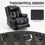 Fauteuil inclinable électrique avec deux moteurs, massage par vibrations à 8 points et chauffage lombaire