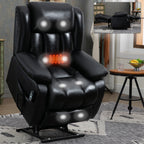 Fauteuil inclinable électrique avec deux moteurs, massage par vibrations à 8 points et chauffage lombaire