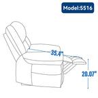 Fauteuil inclinable électrique avec deux moteurs, massage par vibrations à 8 points et chauffage lombaire