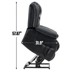 Fauteuil inclinable électrique avec deux moteurs, massage par vibrations à 8 points et chauffage lombaire