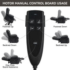 Fauteuil inclinable électrique avec deux moteurs, massage par vibrations à 8 points et chauffage lombaire