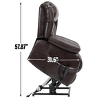 Fauteuil inclinable électrique avec deux moteurs, massage par vibrations à 8 points et chauffage lombaire