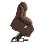 Fauteuil inclinable électrique avec chauffage et massage, chargement USB, télécommande et poches latérales pour personnes âgées