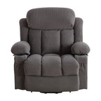 Fauteuil inclinable électrique avec chauffage et massage, chargement USB, télécommande et poches latérales pour personnes âgées