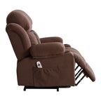 Fauteuil inclinable électrique avec chauffage et massage, chargement USB, télécommande et poches latérales pour personnes âgées