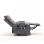 Canapé inclinable électrique avec massage par vibrations à 8 points, chauffage, minuterie réglable, télécommande et porte-gobelet