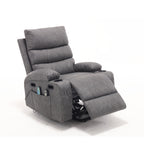 Canapé inclinable électrique avec massage par vibrations à 8 points, chauffage, minuterie réglable, télécommande et porte-gobelet