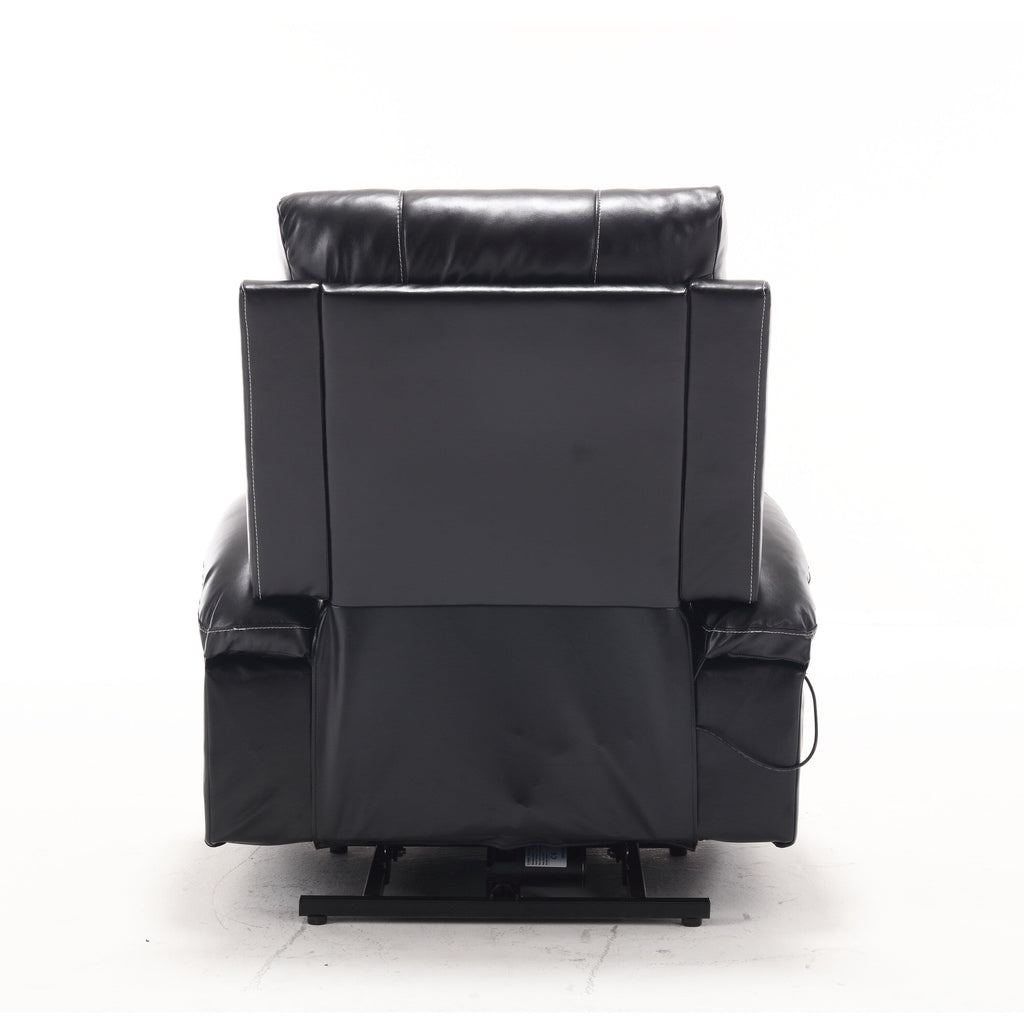 Canapé inclinable électrique avec massage par vibrations à 8 points, chauffage, minuterie réglable, télécommande et porte-gobelet