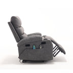 Canapé inclinable électrique avec massage par vibrations à 8 points, chauffage, minuterie réglable, télécommande et porte-gobelet
