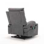 Canapé inclinable électrique avec massage par vibrations à 8 points, chauffage, minuterie réglable, télécommande et porte-gobelet