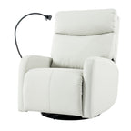 Fauteuil inclinable électrique pivotant à 270°, ports USB et repose-pieds réglable pour salon et chambre d'enfant