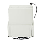 Fauteuil inclinable électrique pivotant à 270°, ports USB et repose-pieds réglable pour salon et chambre d'enfant