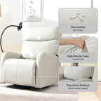 Fauteuil inclinable électrique pivotant à 270°, ports USB et repose-pieds réglable pour salon et chambre d'enfant