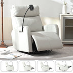 Fauteuil inclinable électrique pivotant à 270°, ports USB et repose-pieds réglable pour salon et chambre d'enfant