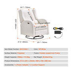 Fauteuil inclinable et pivotant électrique pour salon et chambre à coucher
