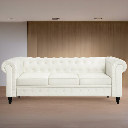 Canapé Chesterfield Elegance, Confort luxueux pour salons cosy, Canapé moderne du milieu du siècle, Élégance, Canapé 3 places
