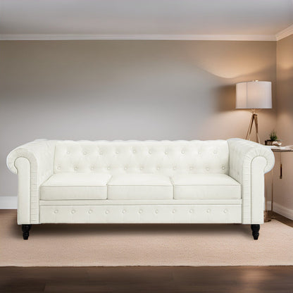 Canapé Chesterfield Elegance, Confort luxueux pour salons cosy, Canapé moderne du milieu du siècle, Élégance, Canapé 3 places