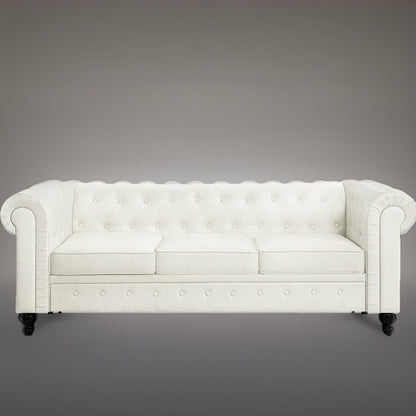 Canapé Chesterfield Elegance, Confort luxueux pour salons cosy, Canapé moderne du milieu du siècle, Élégance, Canapé 3 places