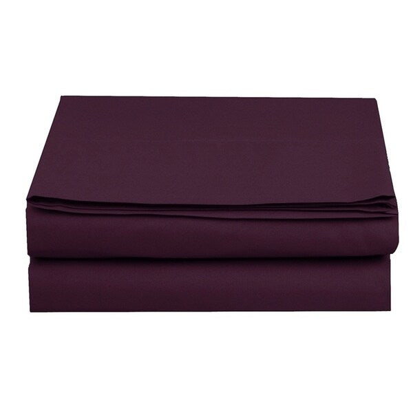 Drap plat ultra doux et infroissable, confort élégant, 100 % hypoallergénique