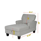 Fauteuil inclinable d'intérieur élégant en velours côtelé, fauteuil de salon rembourré, canapé-lit, banc de rangement avec garniture cloutée