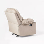 Fauteuil inclinable manuel élégant avec tissu doux pour la peau, confort moelleux et deux porte-gobelets