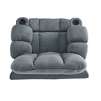 Fauteuil inclinable manuel élégant avec tissu doux pour la peau, confort moelleux et deux porte-gobelets
