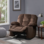 Fauteuil inclinable manuel élégant avec tissu doux pour la peau, confort moelleux et deux porte-gobelets