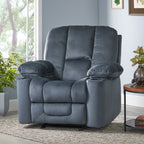 Fauteuil inclinable manuel élégant avec tissu doux pour la peau, confort moelleux et deux porte-gobelets