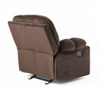 Fauteuil inclinable manuel élégant avec tissu doux pour la peau, confort moelleux et deux porte-gobelets