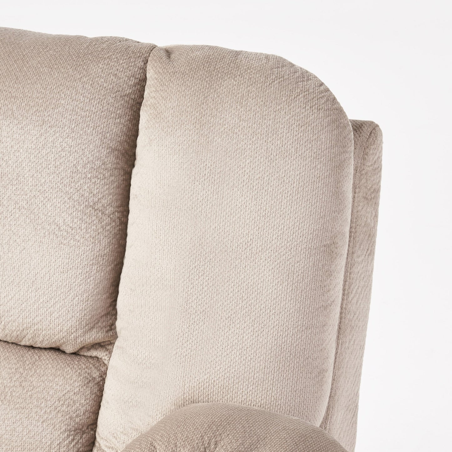 Fauteuil inclinable manuel élégant avec tissu doux pour la peau, confort moelleux et deux porte-gobelets