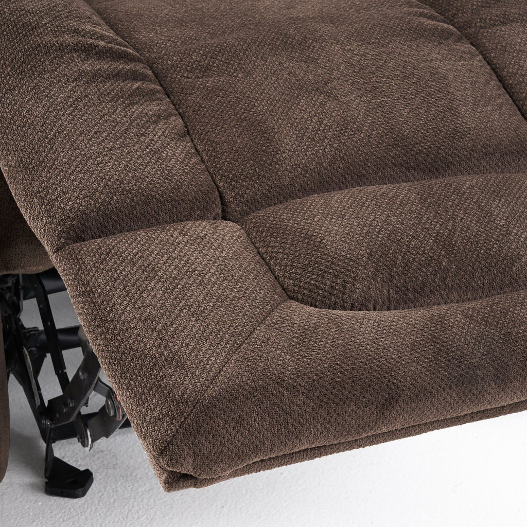 Fauteuil inclinable manuel élégant avec tissu doux pour la peau, confort moelleux et deux porte-gobelets