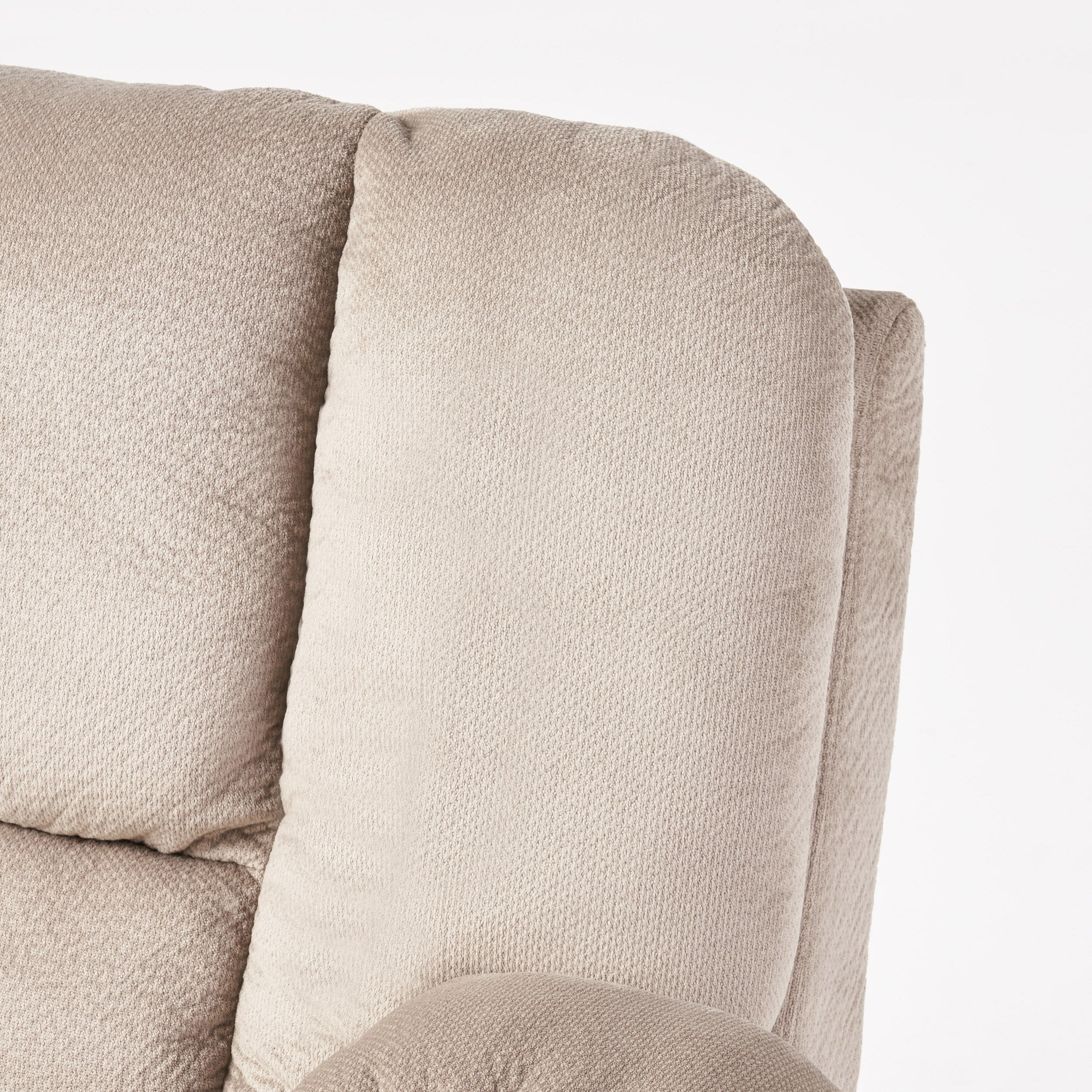 Fauteuil inclinable manuel élégant avec tissu doux pour la peau, confort moelleux et deux porte-gobelets