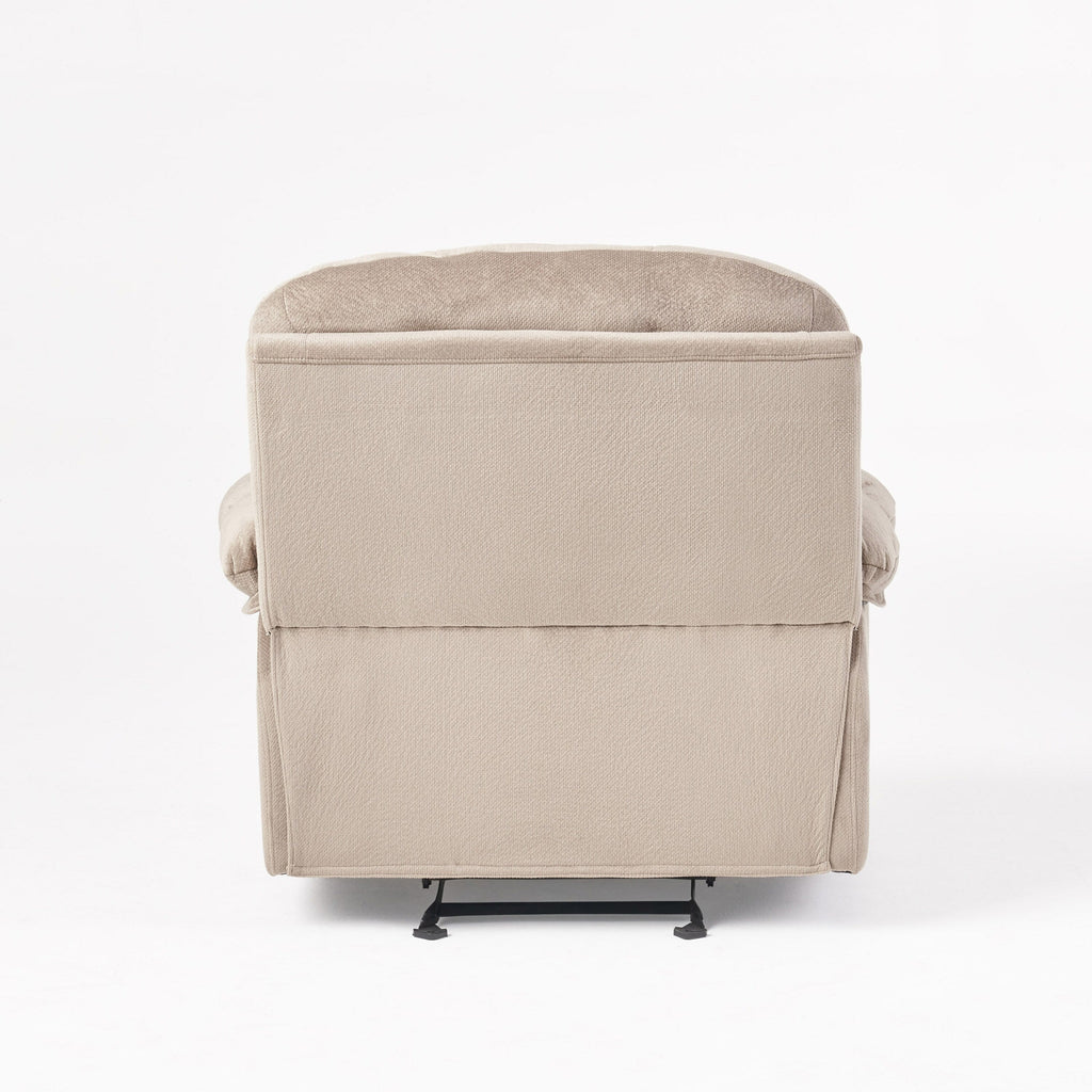 Fauteuil inclinable manuel élégant avec tissu doux pour la peau, confort moelleux et deux porte-gobelets