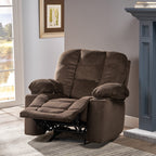 Fauteuil inclinable manuel élégant avec tissu doux pour la peau, confort moelleux et deux porte-gobelets