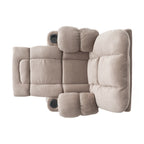 Fauteuil inclinable manuel élégant avec tissu doux pour la peau, confort moelleux et deux porte-gobelets