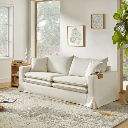 Canapé moderne Elias avec porte-gobelet et coussins réversibles par HULALA HOME